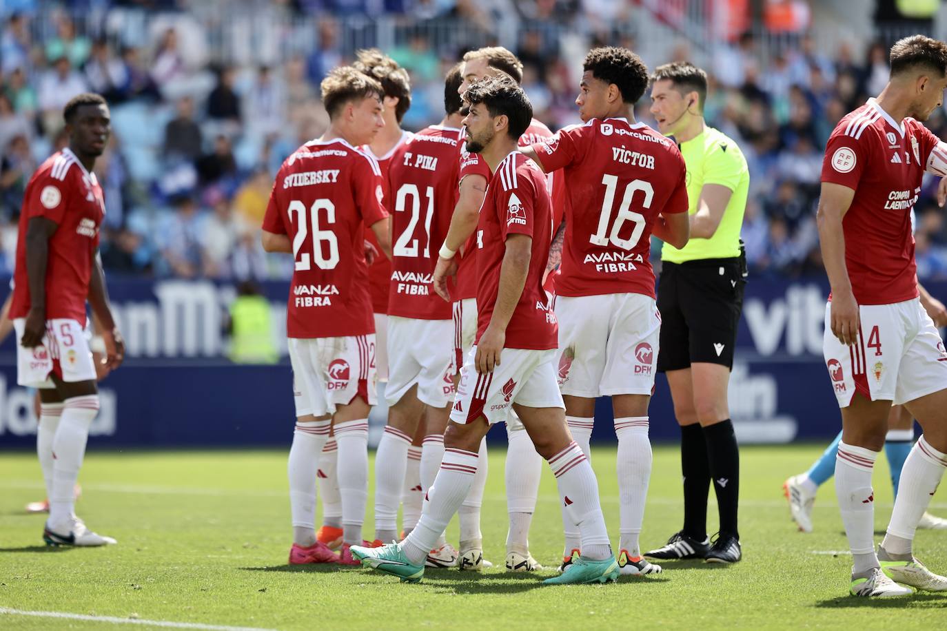 El empate del Real Murcia frente al Málaga, en imágenes