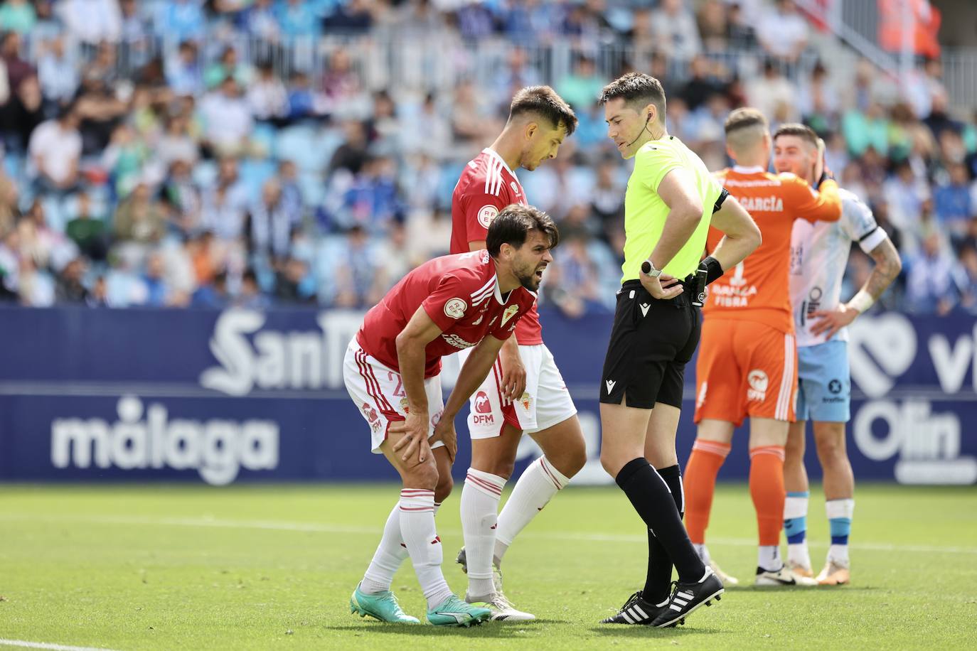 El empate del Real Murcia frente al Málaga, en imágenes