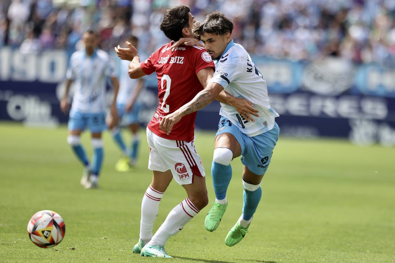 El empate del Real Murcia frente al Málaga, en imágenes