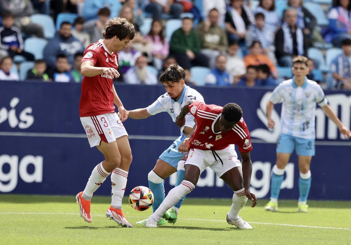 El empate del Real Murcia frente al Málaga, en imágenes