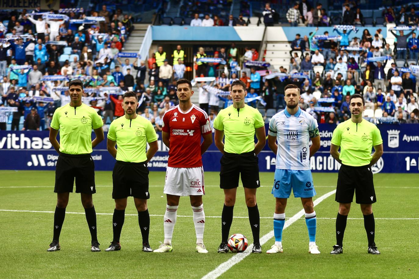 El empate del Real Murcia frente al Málaga, en imágenes