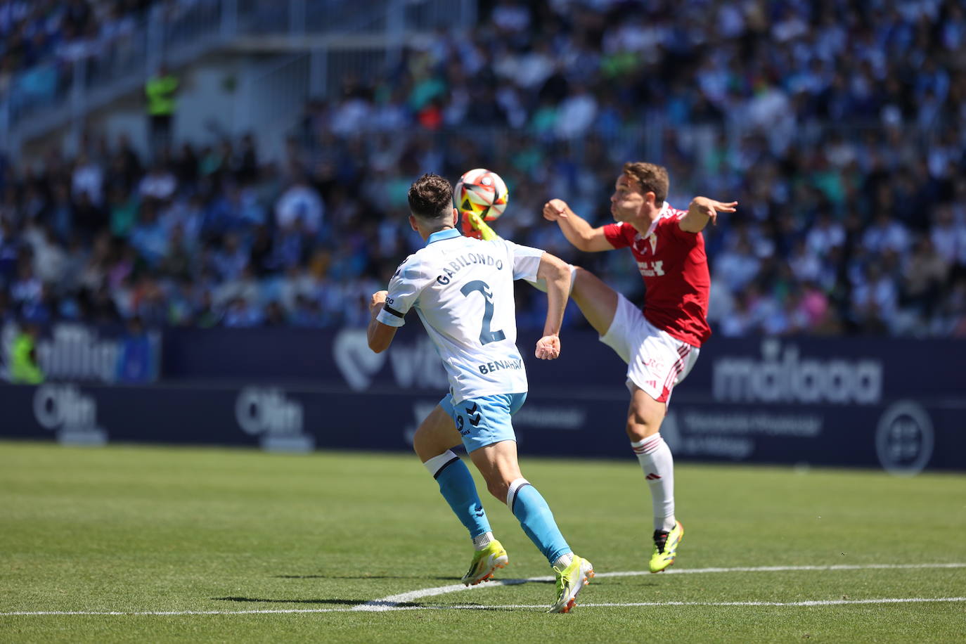 El empate del Real Murcia frente al Málaga, en imágenes