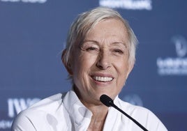 La extenista Martina Navratilova, durante una rueda de prensa en imagen de archivo.