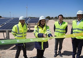 Inauguración de la planta fotovoltaica.