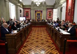 Sesión plenaria del Ayuntamiento de Cartagena, en una imagen de archivo.