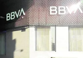 Oficina de BBVA en la Avenida de la Libertad de Murcia.