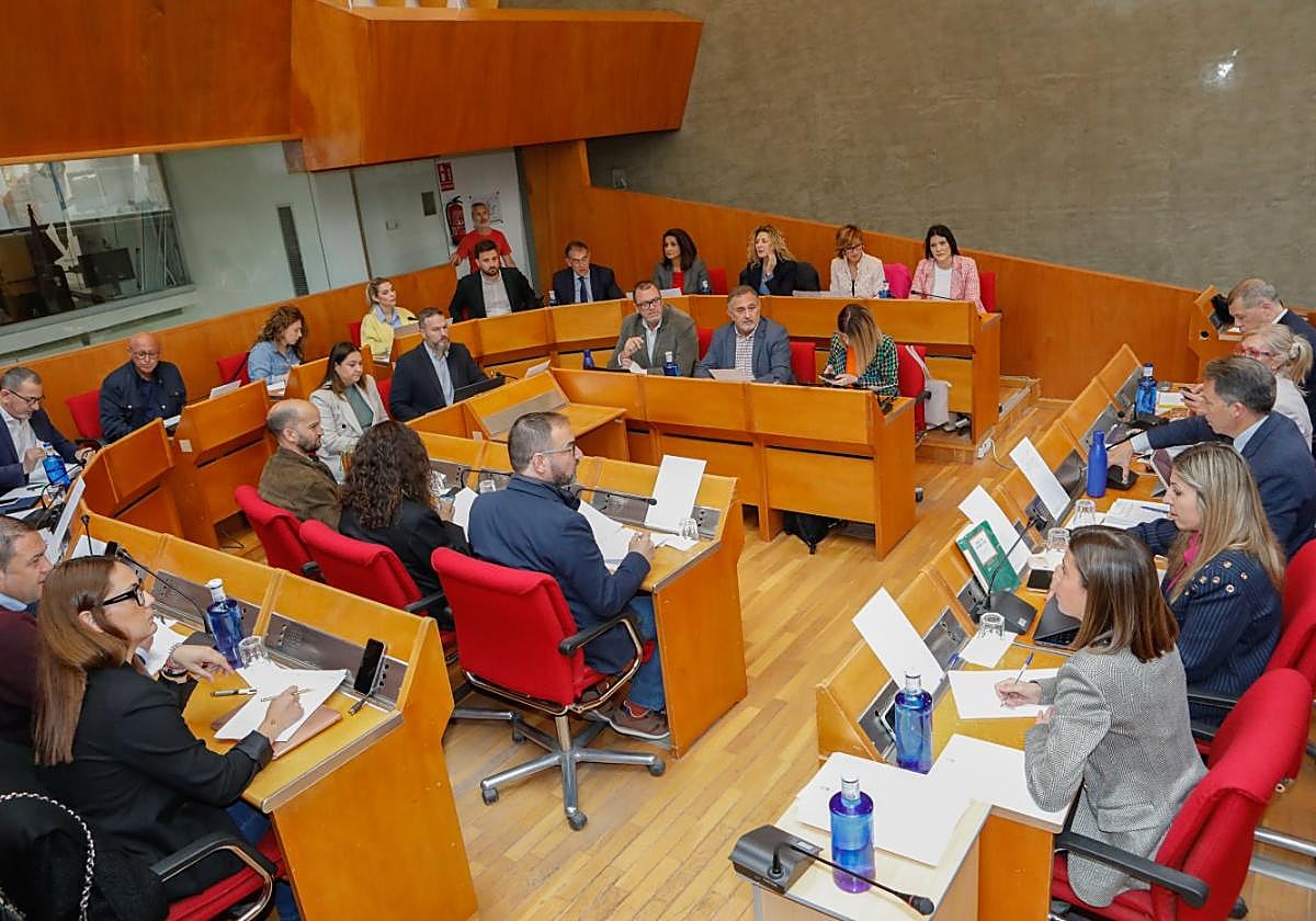 Un momento de la sesión plenaria de la Corporación, ayer.