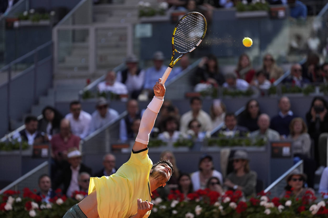 Las imágenes del partido entre Alcaraz y Struff en el Mutua Madrid Open