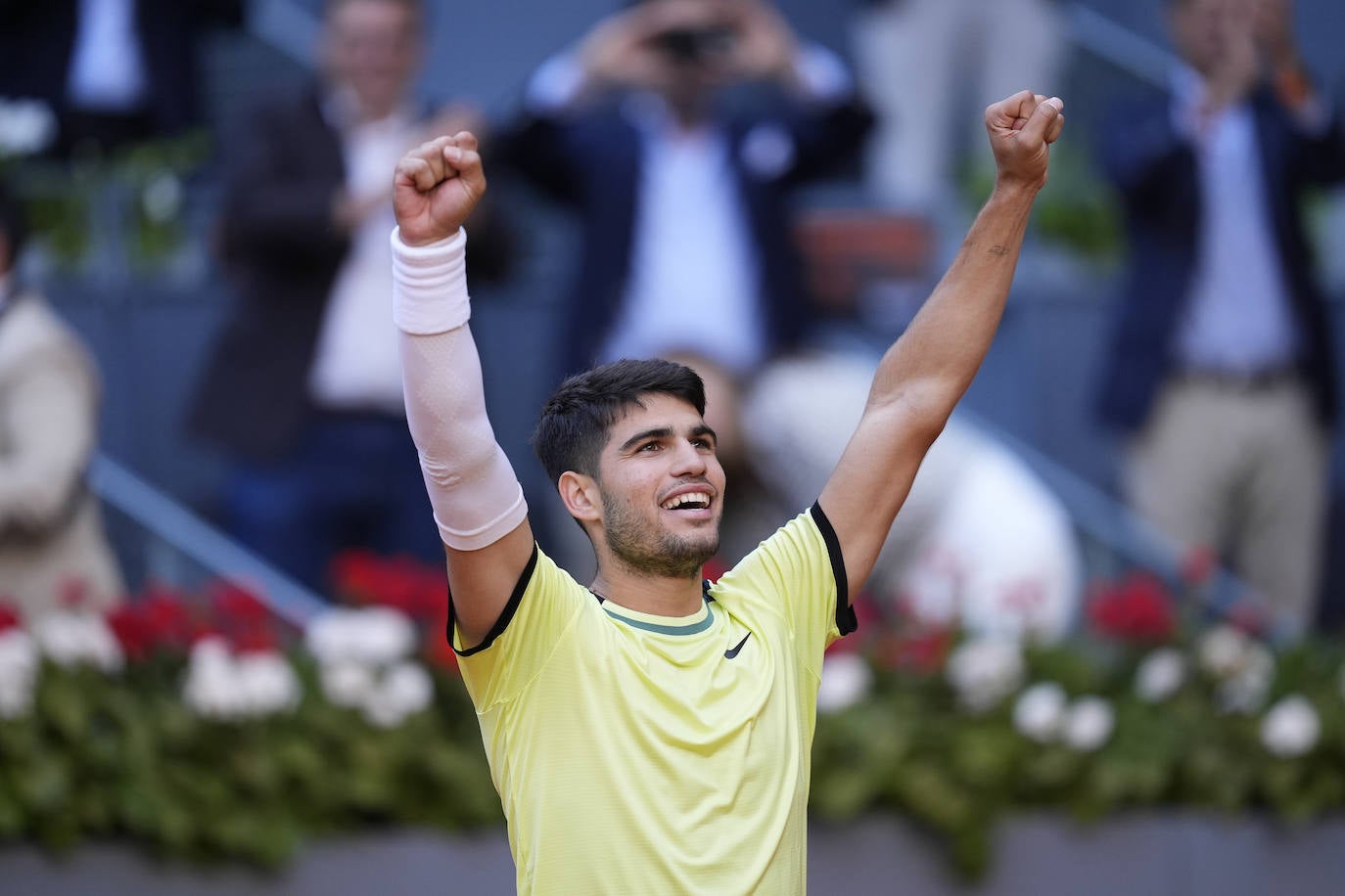 Las imágenes del partido entre Alcaraz y Struff en el Mutua Madrid Open