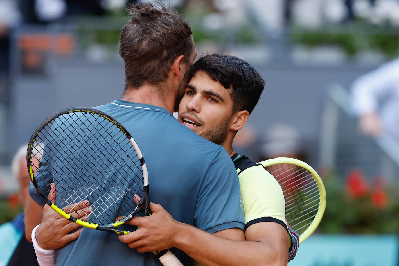 Las imágenes del partido entre Alcaraz y Struff en el Mutua Madrid Open