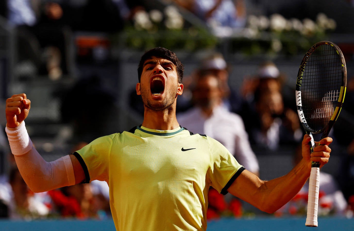 Las imágenes del partido entre Alcaraz y Struff en el Mutua Madrid Open