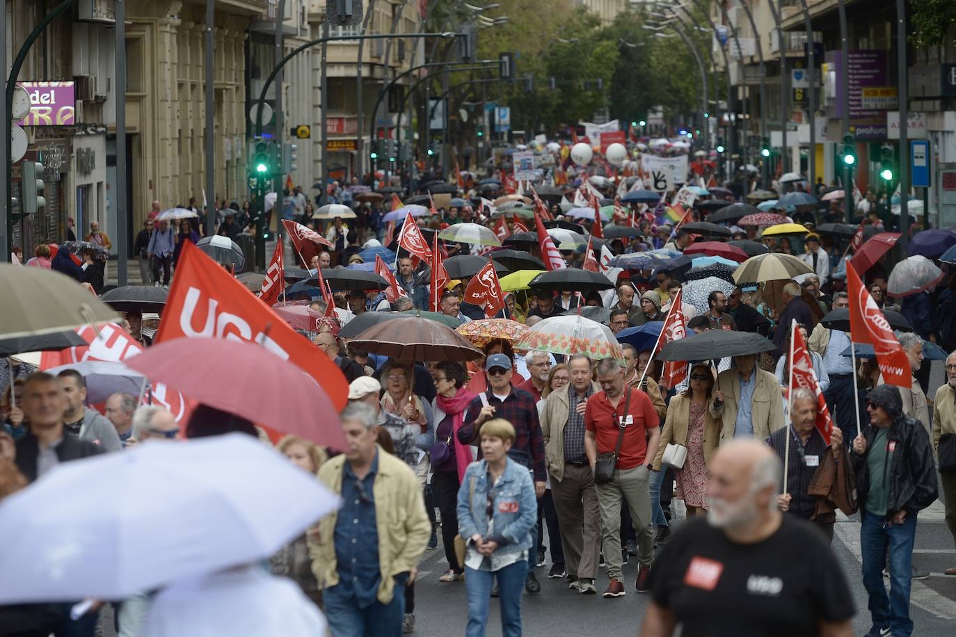 Manifestación del 1 de Mayo del 2024 en Murcia, en imágenes