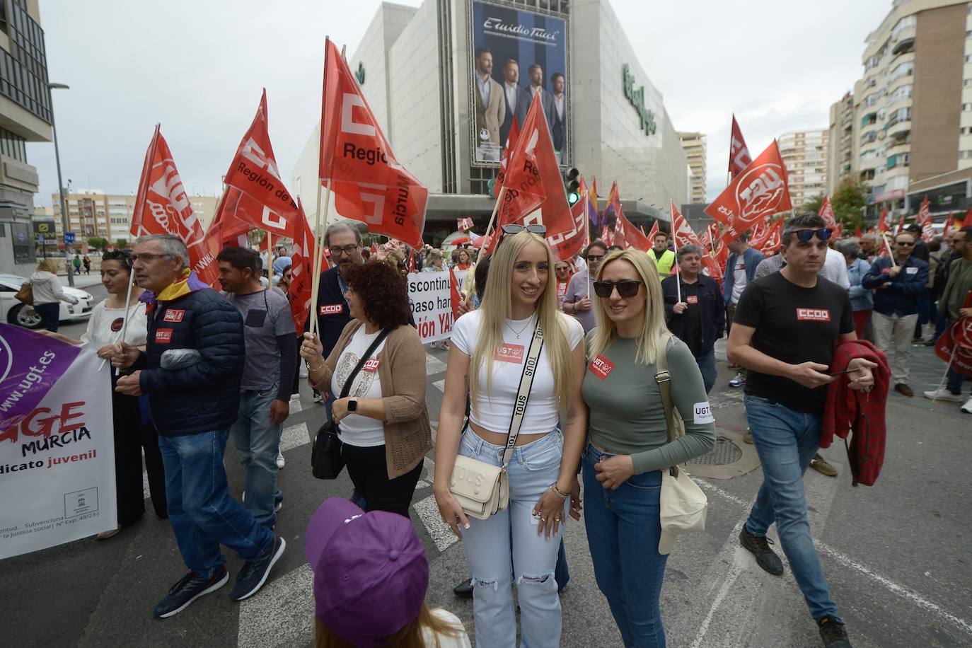 Manifestación del 1 de Mayo del 2024 en Murcia, en imágenes