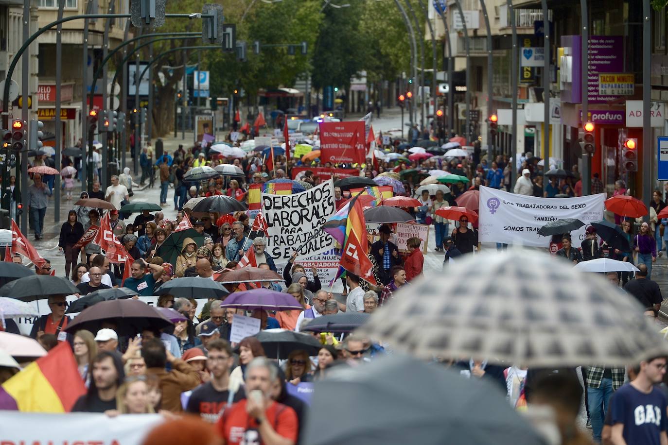 Manifestación del 1 de Mayo del 2024 en Murcia, en imágenes