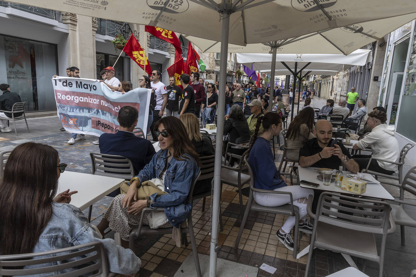 Manifestación del 1 de Mayo de 2024 en Cartagena, en imágenes