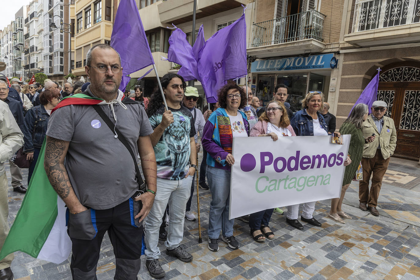 Manifestación del 1 de Mayo de 2024 en Cartagena, en imágenes