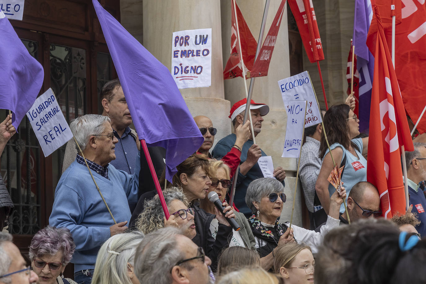 Manifestación del 1 de Mayo de 2024 en Cartagena, en imágenes