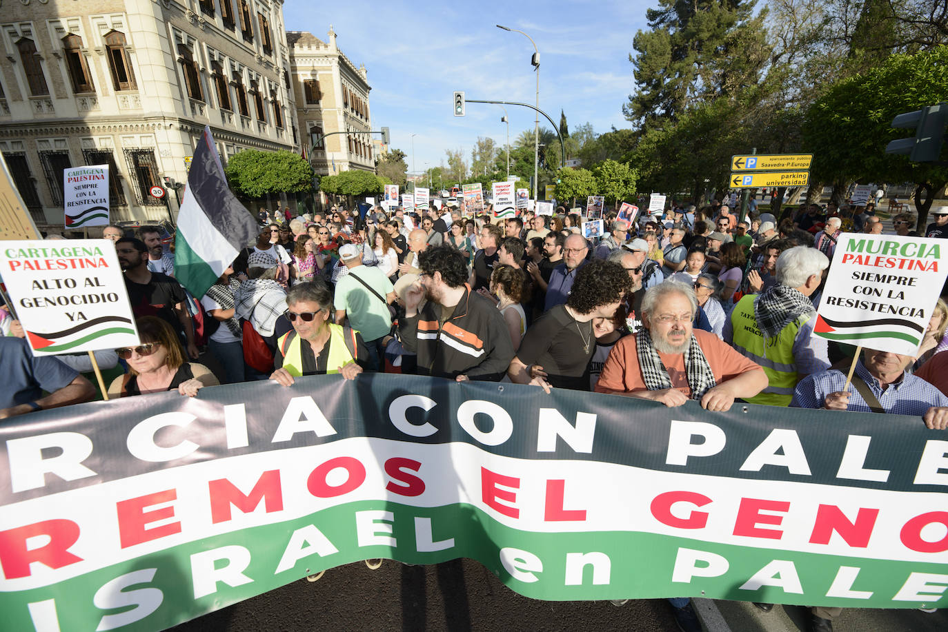 Las imágenes de la concentración en Murcia contra «el genocidio» en Rafah