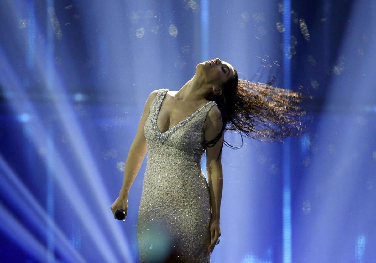 Ruth Lorenzo en su actuación en Copenhague en 2014.