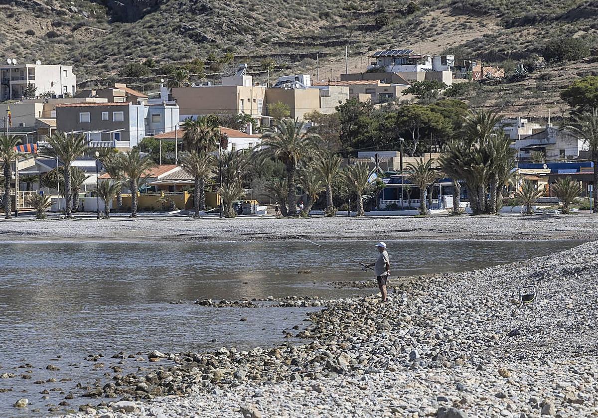 Playa de La Azohía, este viernes.