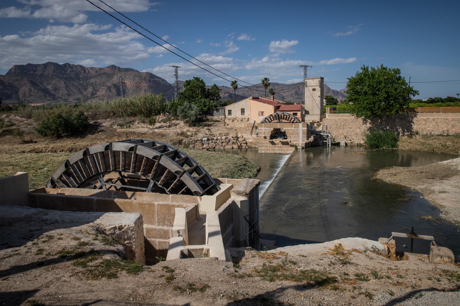 Así han quedado las Norias Gemelas de Orihuela tras su rehabilitación