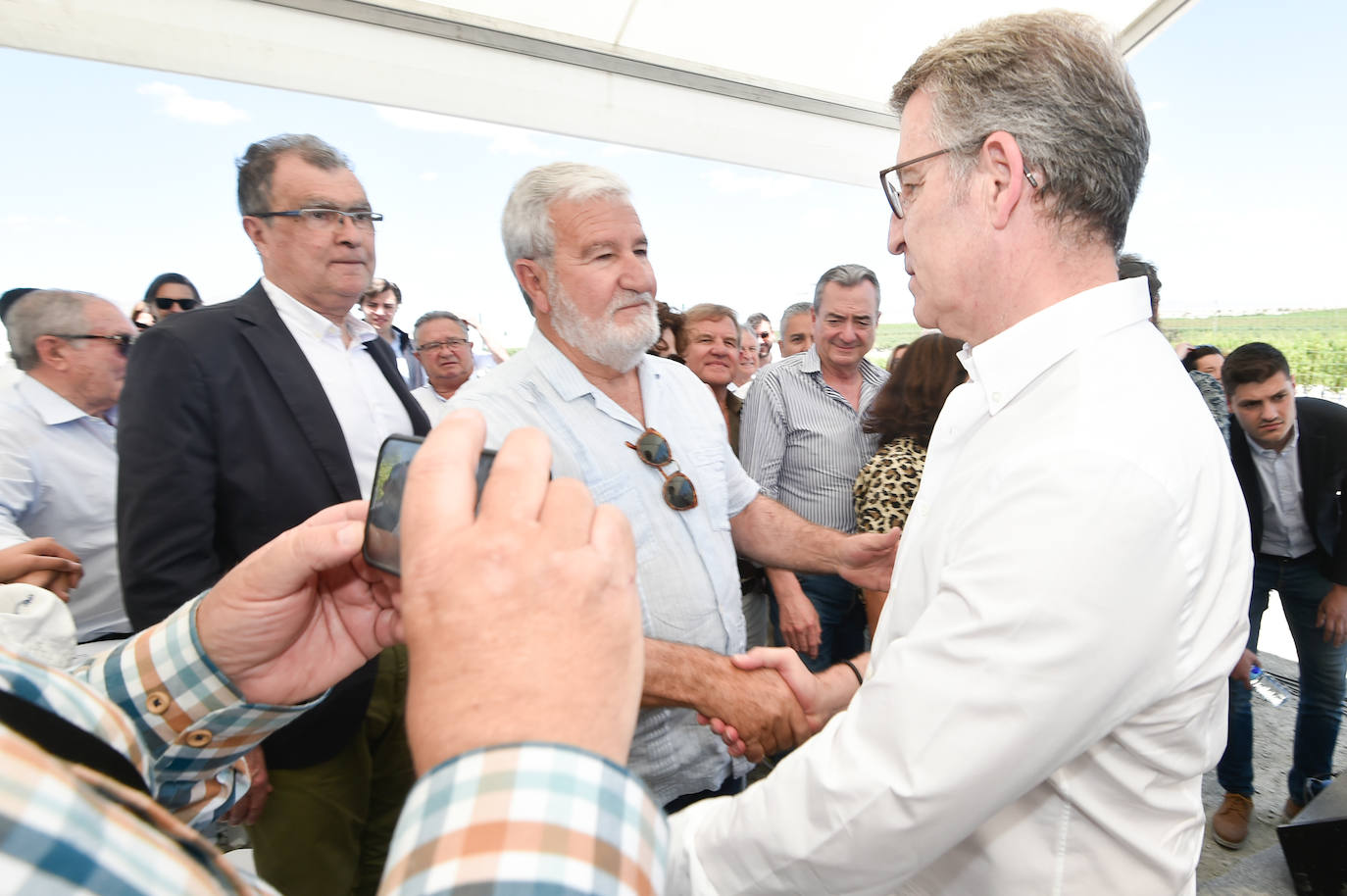 La visita de Núñez Feijóo a Cieza, en imágenes