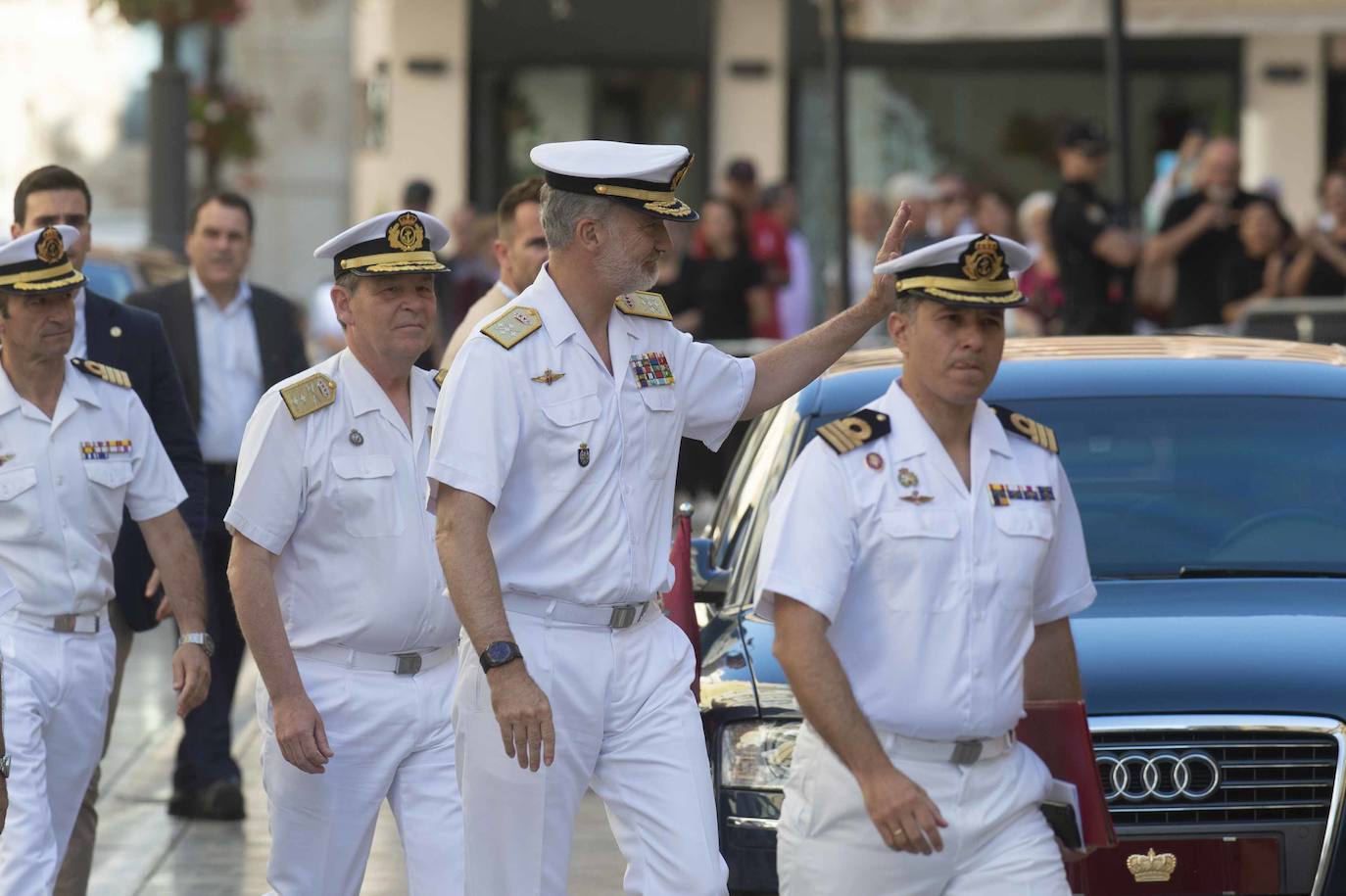 La visita del Rey Felipe VI a la Fuerza de Acción Marítima en Cartagena, en imágenes
