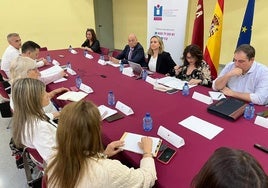 La consejera de Política Social, Familias e Igualdad, Conchita Ruiz, interviene durante el Consejo asesor regional contra la Violencia hacia la Mujer.