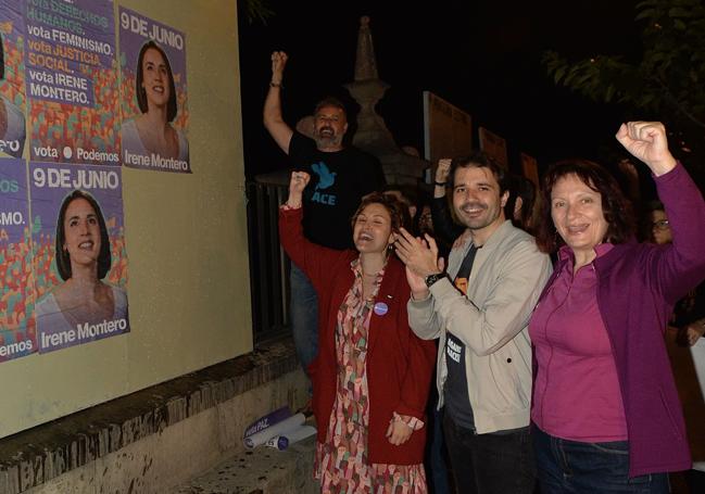 Elvira Medina, Javier Sánchez y María Marín, de Podemos.