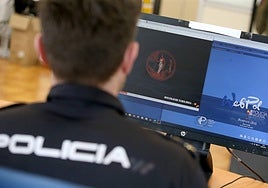 Un ajente investiga un caso de ciberdelincuencia en una imagen de archivo.