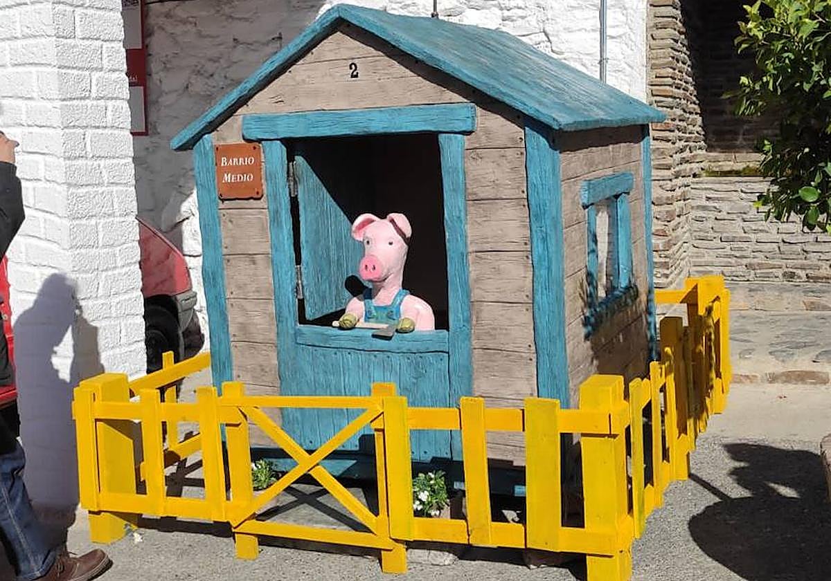 Una de las casas de 'Los tres cerditos'.