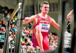 Mariano García, antes de la final del 800 del pasado Mundial en pista cubierta de Glasgow.