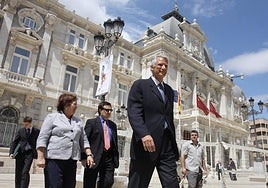 Dominique de Villepin durante su visita a Cartagena en 2008
