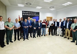 Reunión de coordinación organizada este lunes por la Fiscalía.