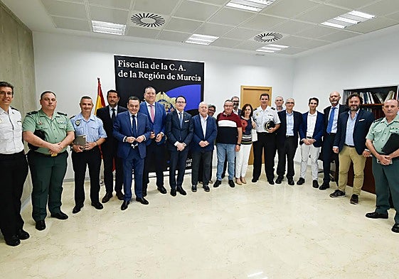 Reunión de coordinación organizada este lunes por la Fiscalía.