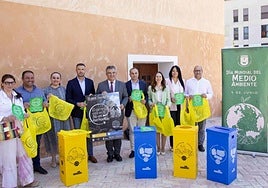 Presentación de la iniciativa 'El camino está en ti, no en tus huellas', ayer por la mañana.