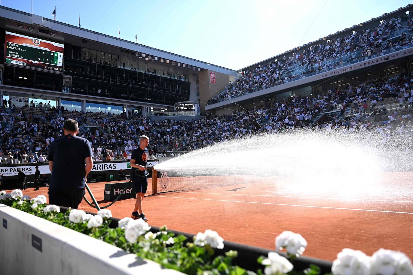 La victoria de Carlos Alcaraz ante Sinner en Roland Garros, en imágenes