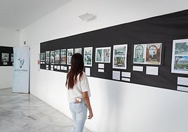 Algunas imágenes expuestas en el colegio Jesús-María.