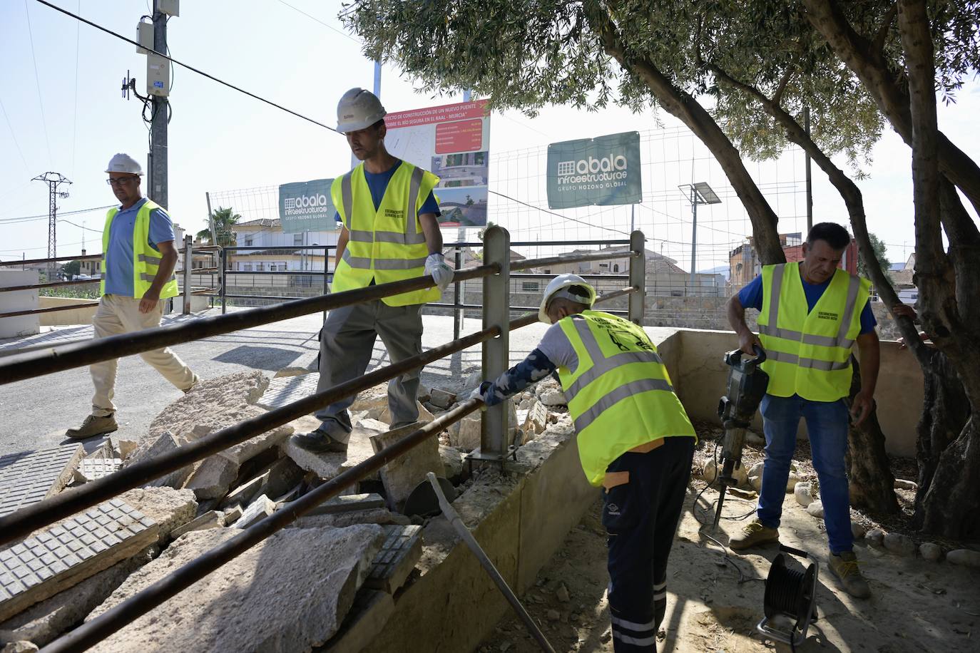 Las imágenes de las obras de construcción del puente de El Raal