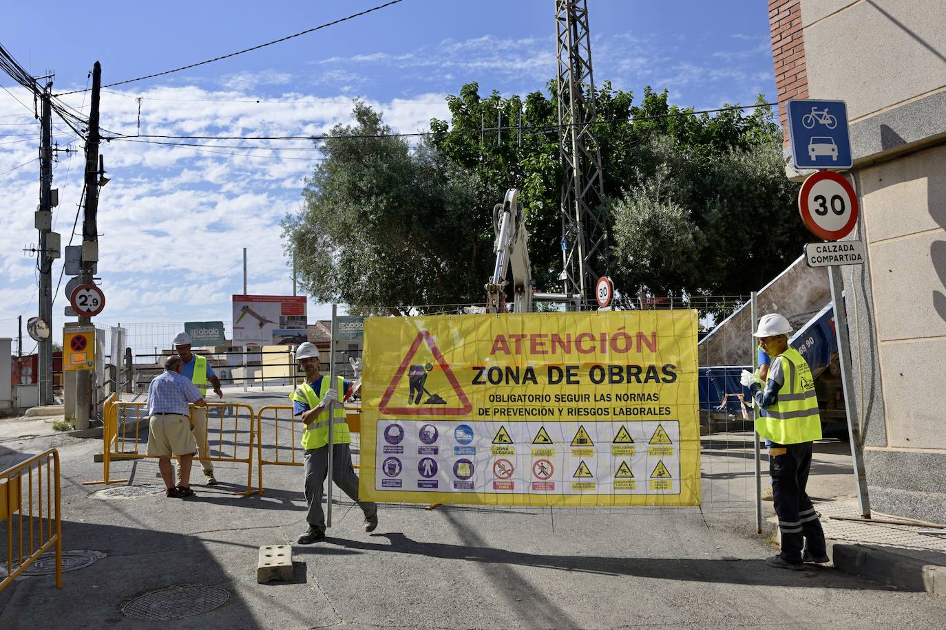 Las imágenes de las obras de construcción del puente de El Raal