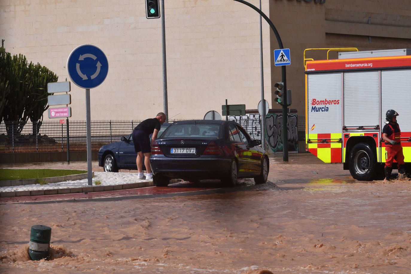 Las inundaciones por la lluvia en Murcia, en imágenes