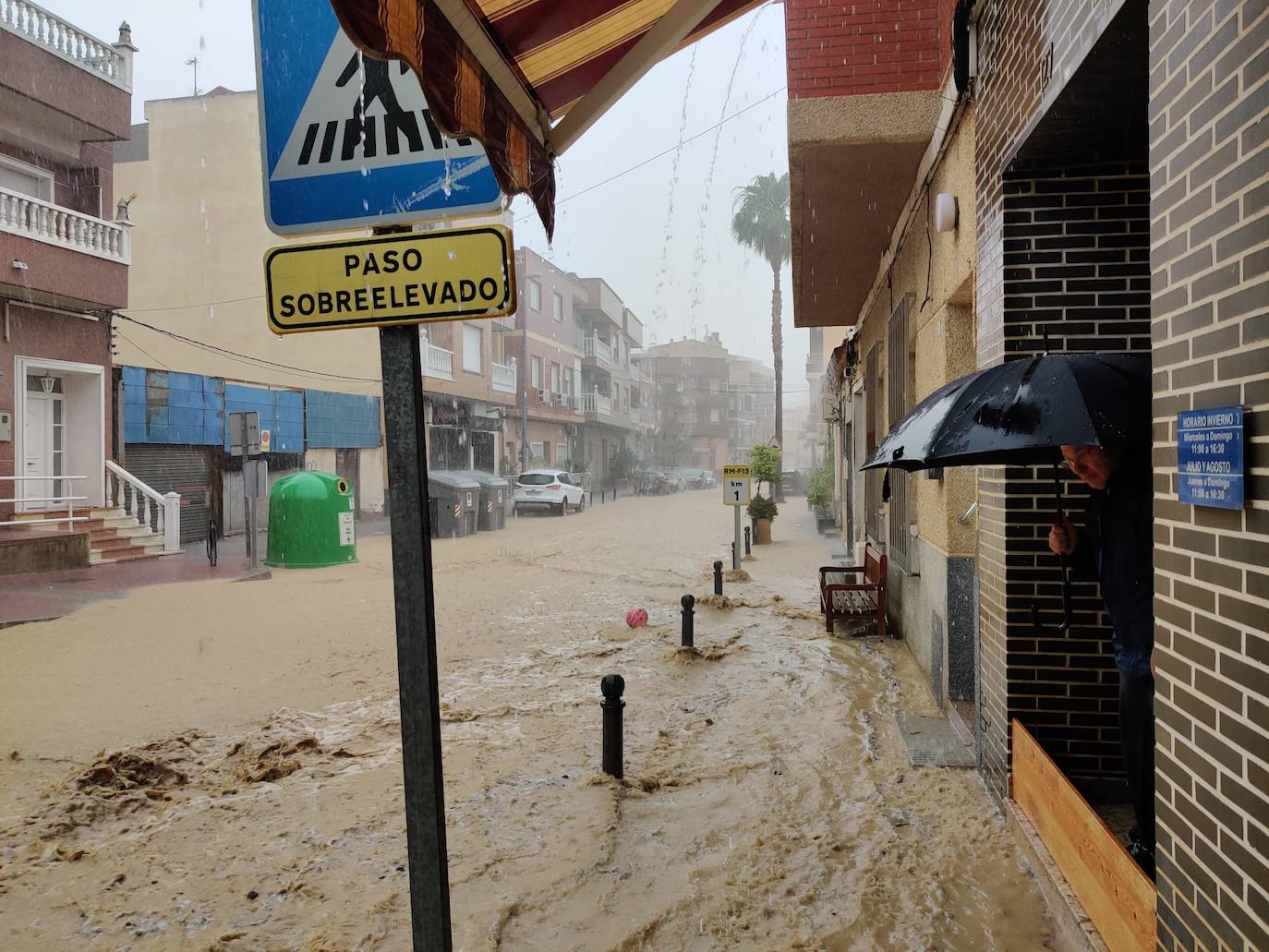 Las inundaciones por la lluvia en Murcia, en imágenes