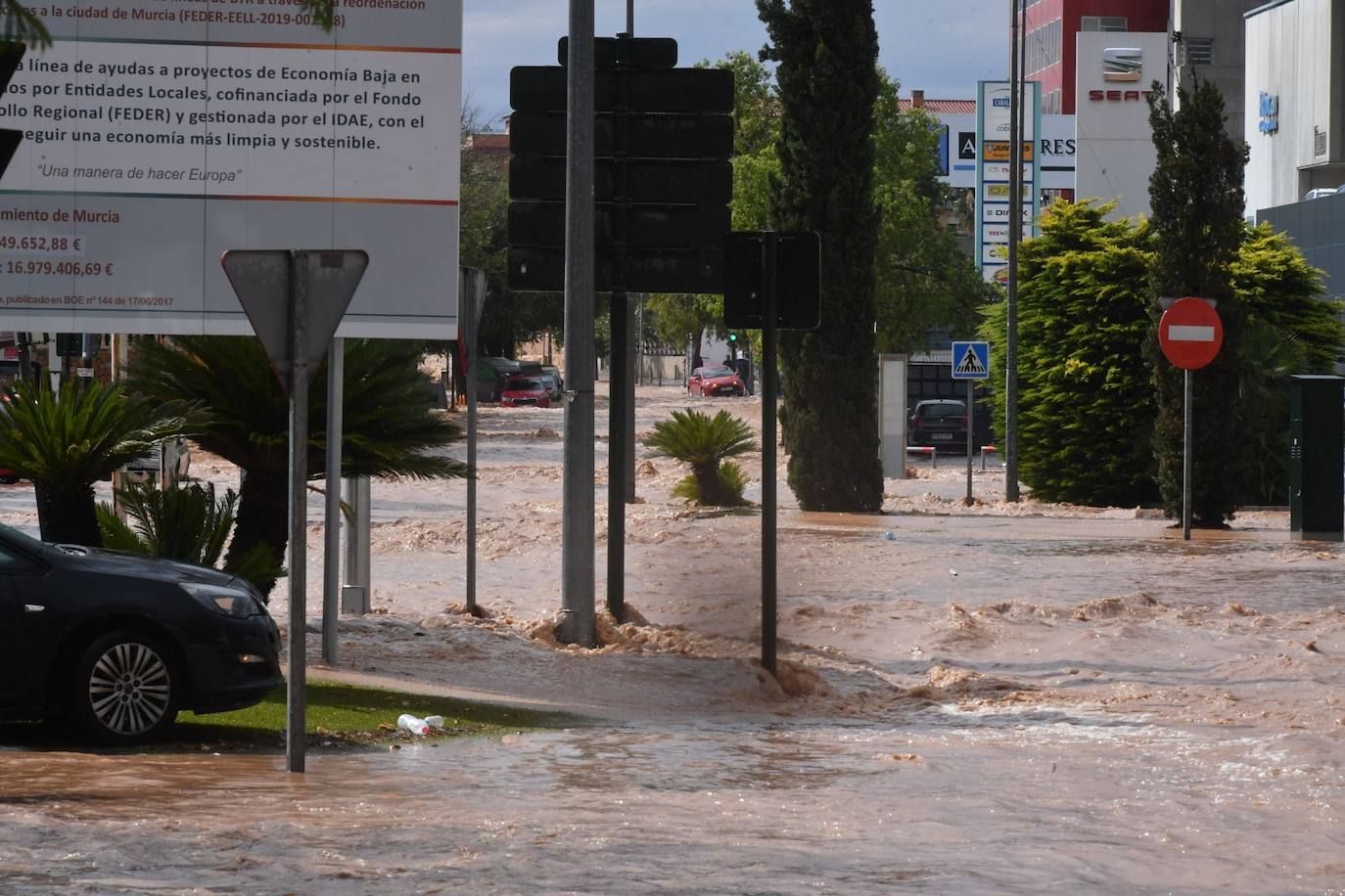 Las inundaciones por la lluvia en Murcia, en imágenes