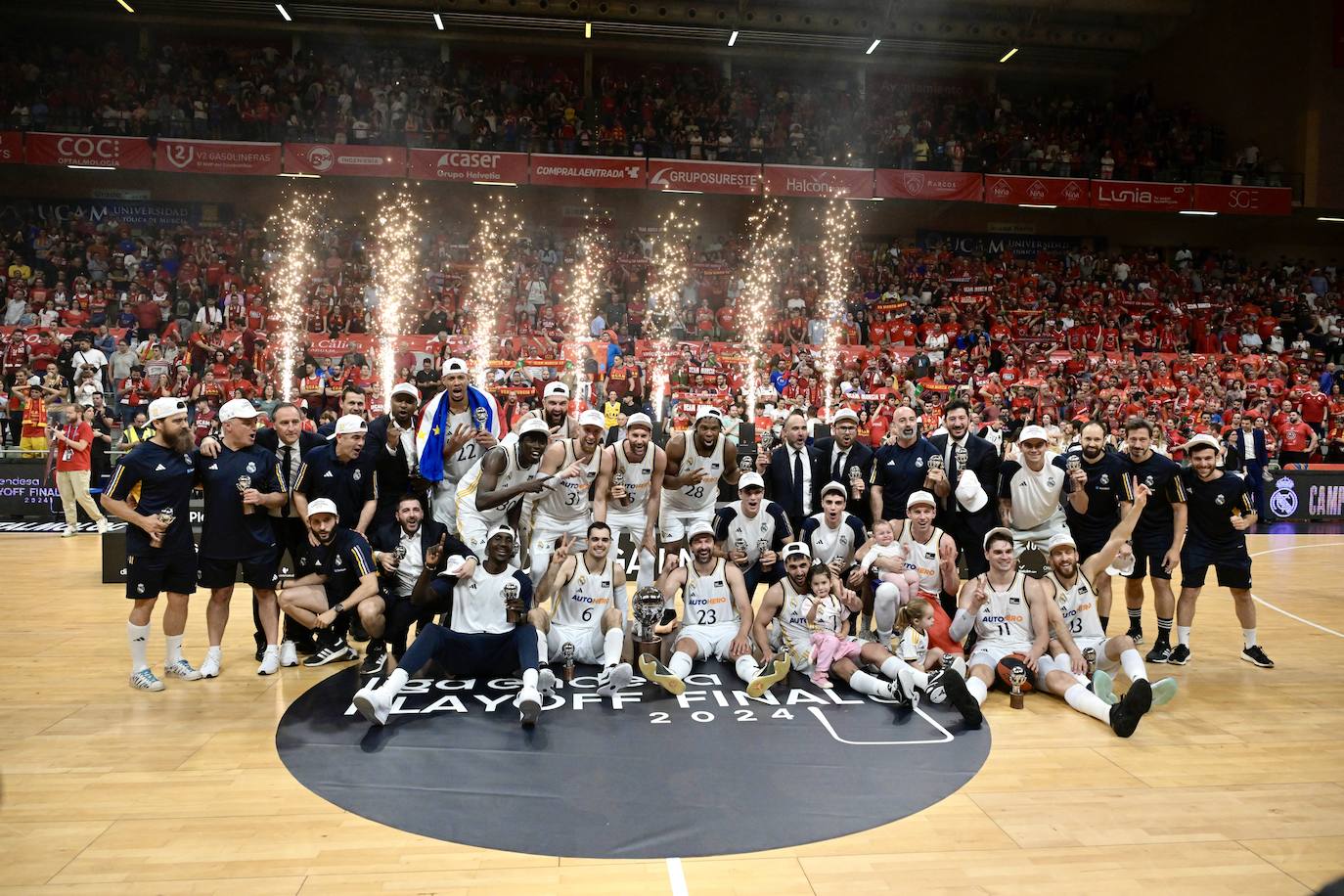 Las imágenes de la celebración del UCAM y el Real Madrid