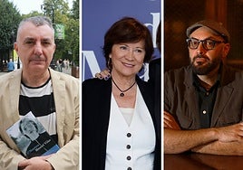 Manuel Vilas, Nativel Preciado y Miguel Ángel Hernández.