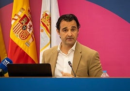 Eduardo Dolón, durante su comparecencia de balance del primer año de mandato.