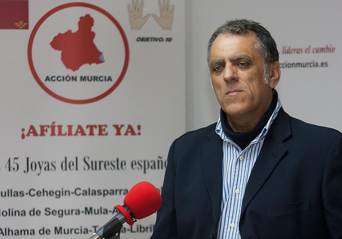Juan Antonio Carrillo, en la presentación del partido Acción Murcia en el año 2018.