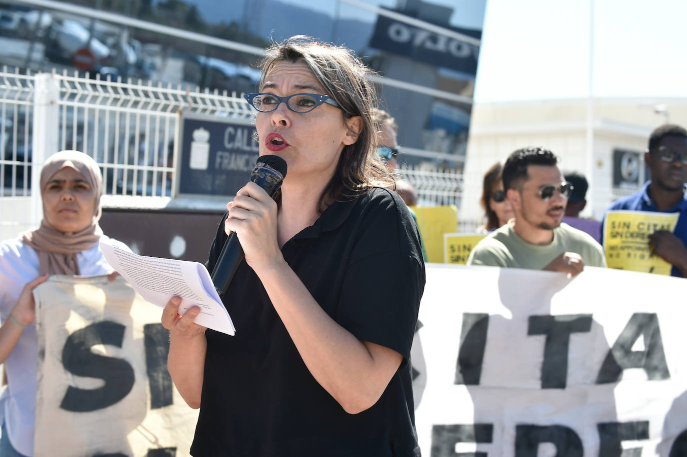 Concentración en favor del derecho de asilo en Murcia