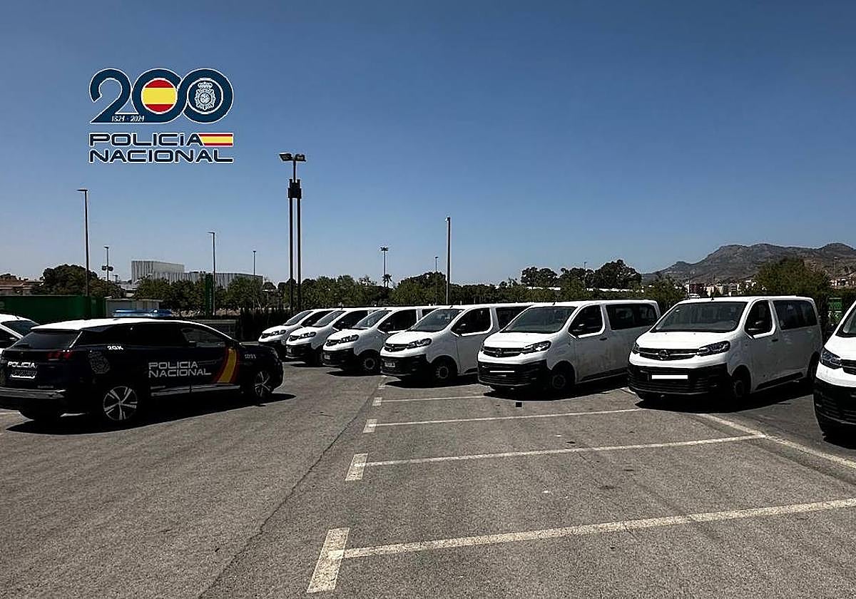 Las furgonetas apropiadas ilegalmente por una empresa de Águilas.