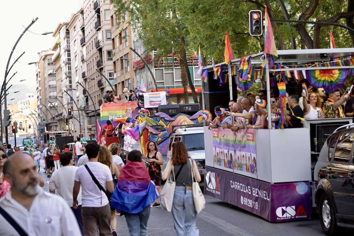 La manifestación por el Orgullo en Murcia, en imágenes
